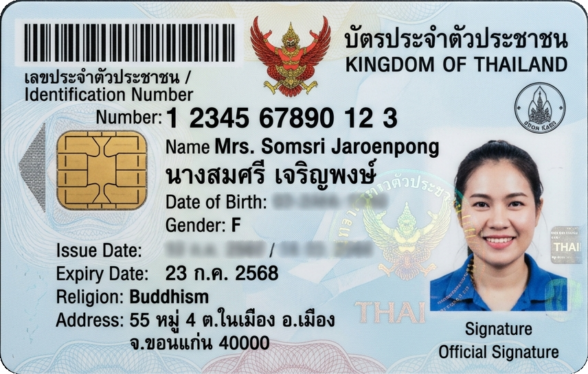 บัตรประจำตัวประชาชนไทย