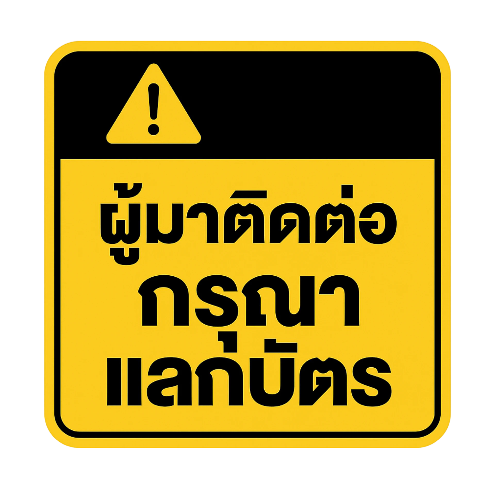 ผู้มาติดต่อกรุณาแลกบัตร